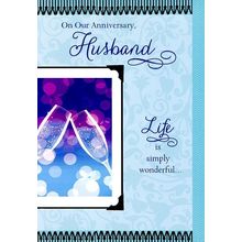 On Our Anniversary Husband - Anniversary Greeting Card - 3869D