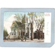 Rhode Island Warren Postcard Geo Haile Free Library~1180