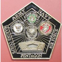 DOJ, Pentagon. Challenge Coin. 1.50". 86b.