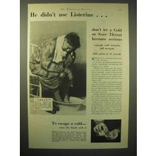 1929 Listerine Antiseptic Ad - He Didn't Use
