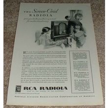 1929 RCA Radiola Screen Grid Radio Ad, Power!