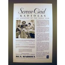 1929 RCA Radiola 44 Radio Ad - Screen-Grid