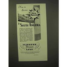 1929 Furness Prince Line Cruise Ad - South America