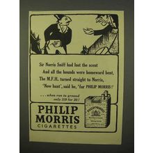 1954 Philip Morris Cigarettes Ad - Sir Norris Sniff
