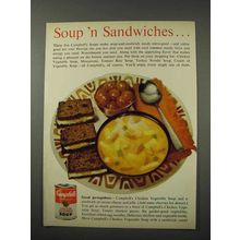 1961 Campbell's Chicken Vegetable Soup Ad - Sandwiches