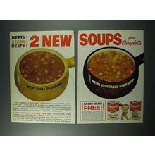 1961 Campbell's Soup Ad - Vegetable Bean, Chili Beef