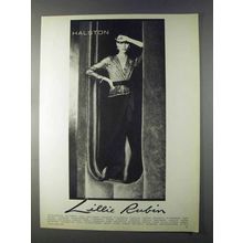 1980 Lillie Rubin Halston Fashion Ad