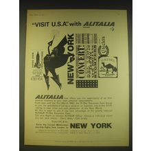 1963 Alitalia Airlines Ad - Visit U.S.A. with Alitalia