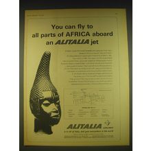 1963 Alitalia Airlines Ad - You can fly to all parts of Africa
