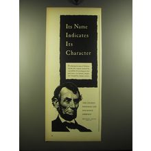 1949 Lincoln National Life Insurance Ad - Its name indicates its character