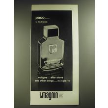 1974 Paco Rabanne Pour Homme Cologne Advertisement