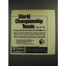1974 World Championship Tennis Advertisement - Feb. 19-24