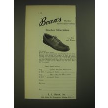 1974 L.L. Bean Blucher Moccasins Ad - Bean's Outdoor sporting specialties