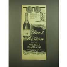 1945 Great Western American Champagne Ad - Gay Vienna was the setting in 1873