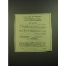 1945 Bellows & Company Sherry Ad - Fine Sherry
