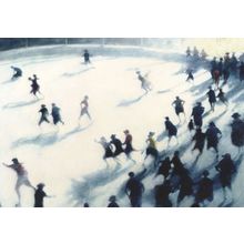 Bill Jacklin The Rink Ice Skating Photogenic Painting Postcard