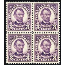 555, Mint NH 3¢ FVF Block of Four Fresh Stamps CV $110.00 * Stuart Katz
