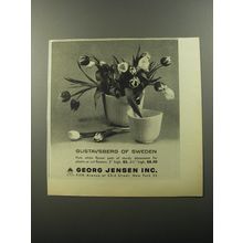 1956 Georg Jensen Gustavsberg Flower Pots Ad - Gustavsberg of Sweden