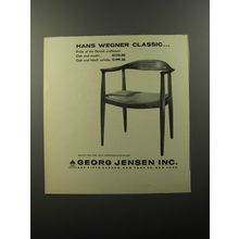 1956 Georg Jensen Chair Ad - Hans Wegner Classic