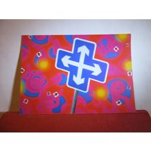 NATIONAL DRUGS HELPLINE, LSD TRIPS, advertising unused postcard dated 1996 #