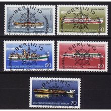 GERMANY BERLIN [1975] MiNr 0483-87 ( Sonder-O/used ) [03] Schiffe