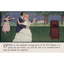New Edison Phonograph Gramophone Player Antique Postcard