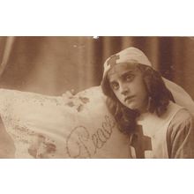 Peace WW1 Red Cross Nurse Queen Victoria Institute Reading Postcard