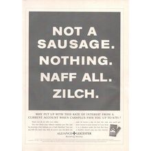 ALLIANCE & LEICESTER Building Society : - Original 1988 Advert ~ POST FREE
