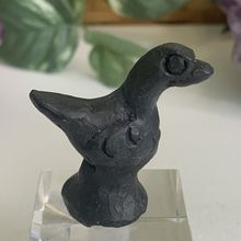 Black Pottery Bird Whistle Oaxaca Mexico Folk Art Handmade Vintage Craft Figure
