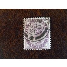 1881 GB Queen Victoria SG172 1d lilac used stamp date June 30 1901