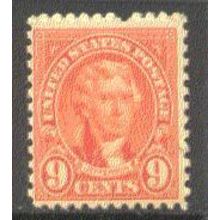 641 9c Thomas Jefferson Barely Clears MNH Q1874
