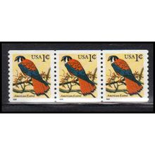 3044a 1c American Kestrel Very Fine MNH Strip of 3 PA3633