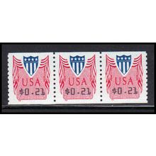 CVP33 21c Shield Very Fine MNH Strip of 3 PA5313