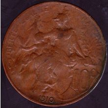 1910 France 10 Centimes Coin