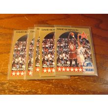 1990 Hoops, 5-Cards, rc's, DAVID ROBINSON HOF, Spurs #24