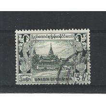 Burma.SG107 3a 6p Royal Palace (Green).Fine Used.Jul25h
