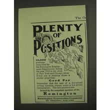 1903 Remington Typewriter Ad - Plenty of Positions