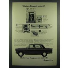 1966 Peugeot Car Ad - What Are Peugeots Made Of?