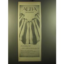 1950 Alba Stockings Ad - Pointing up