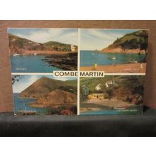 multiview, COMBE MARTIN, DEVON used postcard by J. Salmon =