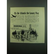 1949 Sabena Belgian Airlines Ad - Fly the Atlantic the Luxury Way