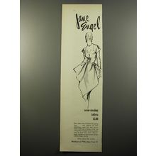 1950 Jane Engel Dress Ad - Scene-stealing taffeta