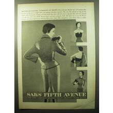 1950 Saks Fifth Avenue Suit and Camisole by Sol Wood Advertisement