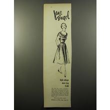 1950 Jane Engel Dress Ad - High voltage man-trap