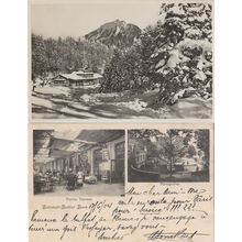 Brunig Buffet Staff Clock Switzerland Vintage Real Photo 2x Postcard