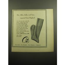 1957 Bloomingdale's Allen Solly wool hose Advertisement