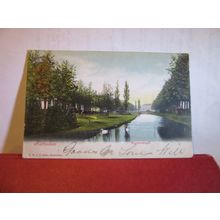 WESTERSINGEL, canal, ROTTERDAM, NETHERLANDS used antique postcard c.1904 =