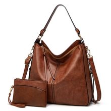 Handbags for Women Large Designer Ladies Hobo bag Two Piece Brown