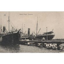 Muelle Fiscal Cuba Harbour Ferry Ship Antique Postcard