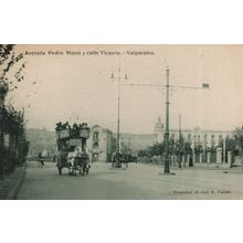 Avenida Pedro Montt Y Calle Victoria Valpariso Chile Transport Postcard